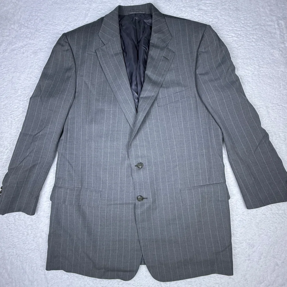 Ermenegildo Zegna Pinstripe Wool Blazer Sport Coat Made in Italy 58L/48L‎ US